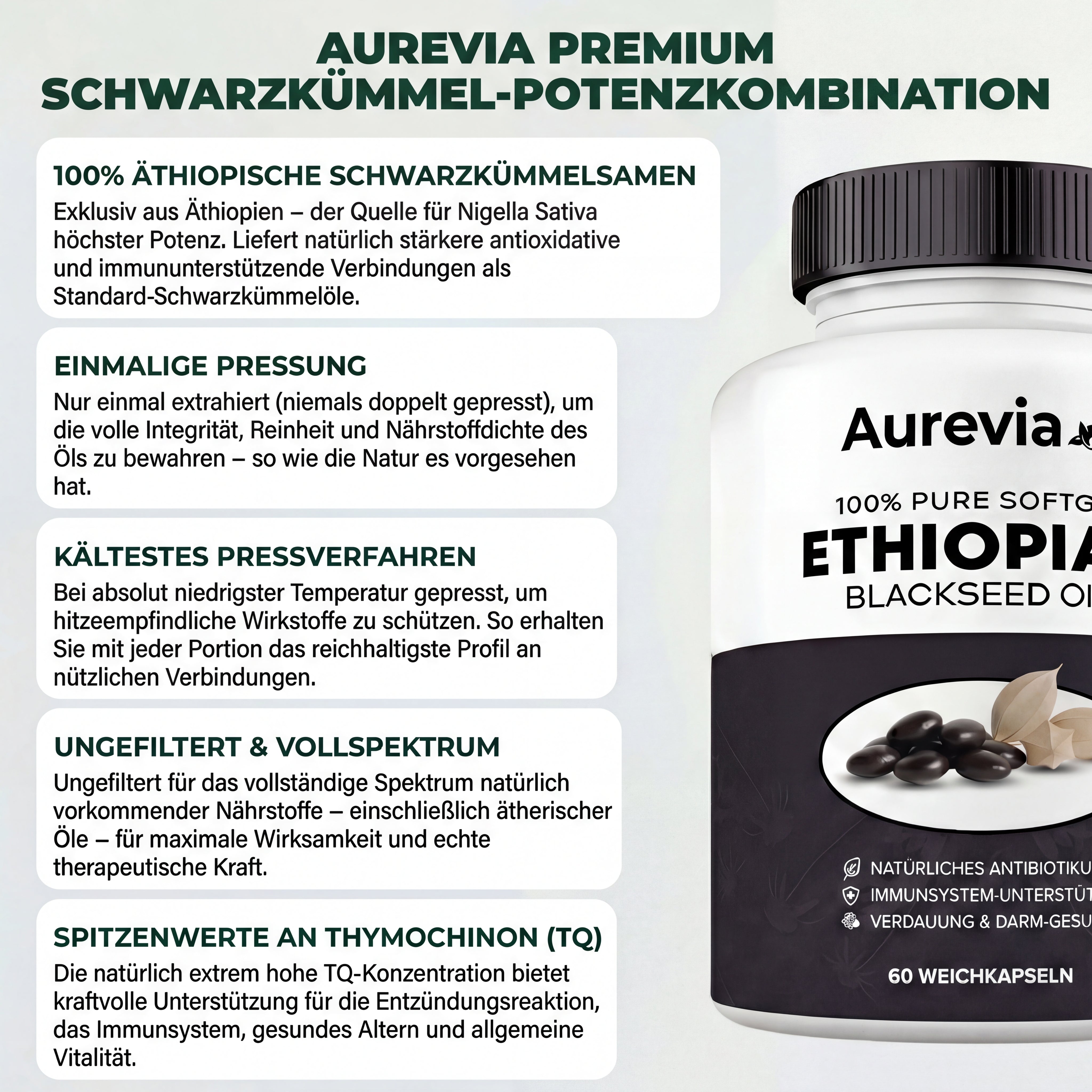 Aurevia Äthiopisches Schwarzkümmelöl Kapseln